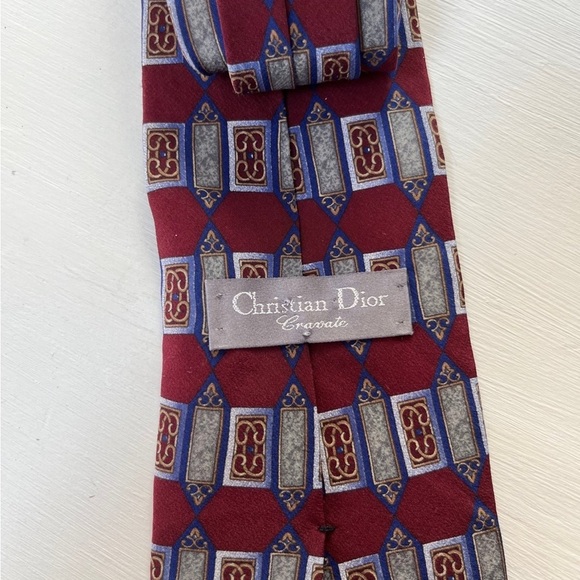 Christian Dior silk patterned tie - Picture 2 of 2